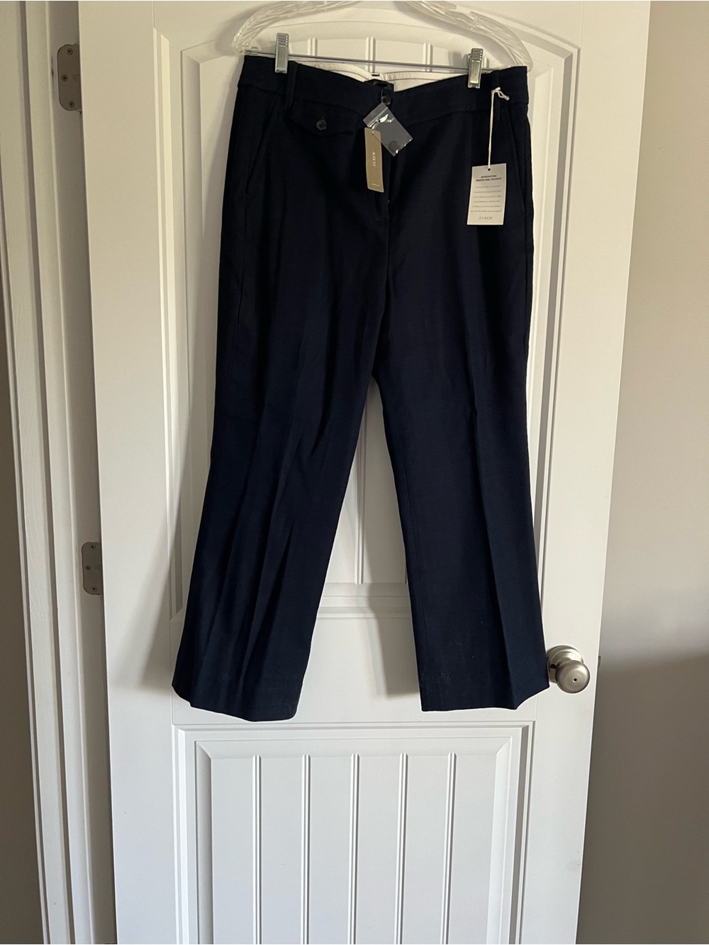 J. Crew Dark Navy Straight-Leg Trousers